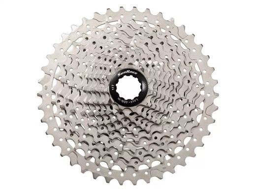 Касета Sun Race MS7 MTB 11-k 11-42T, сталевий павук, Metallic Silver (CAS-74-11)