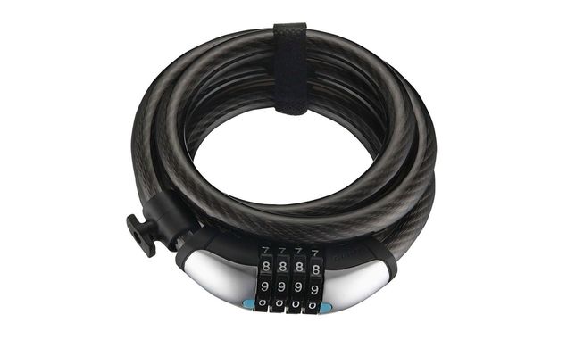 Замок велосипедний тросовий Giant Surelock Flex Combo Coil 15, кодовий, Black (520000015)