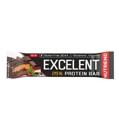 Протеїновий батончик Nutrend EXCELENT BAR DOUBLE 85 g шоколад+нуга з журавлиною (NRD 1654)