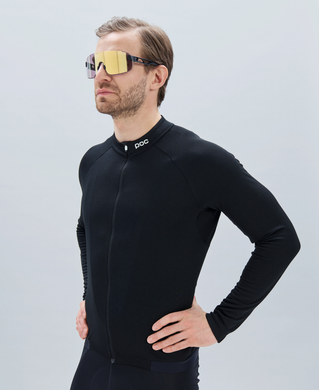 Джерсі чоловіче з довгим рукавом POC M's Thermal Lite LS Jersey, Uranium Black, S (PC 523361002SML1)