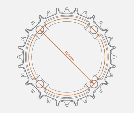 Зірка FireEye Narrow/Wide 30T FE N-W Chain Ring 30T, Blue (FiRE FE_CR_30T_BL)