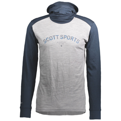 Термофутболка чоловіча з капюшоном Scott Defined Merino Longsleeve Hoody, Dark blue/Light grey melange, L (283796.7037.008)