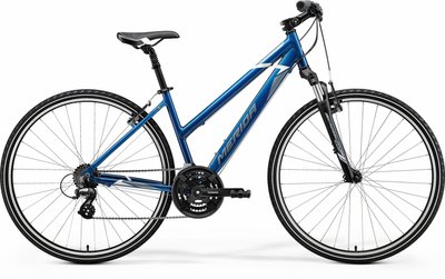 Велосипед жіночий міський MERIDA CROSSWAY 10-V, BLUE(STEEL BLUE/WHITE), M (A62211A 01764)