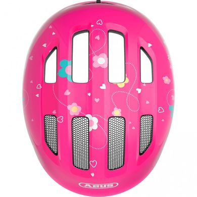 Велошолом дитячий ABUS Smiley 3.0, Pink Butterfly, S/45-50 см (ABS 672576)