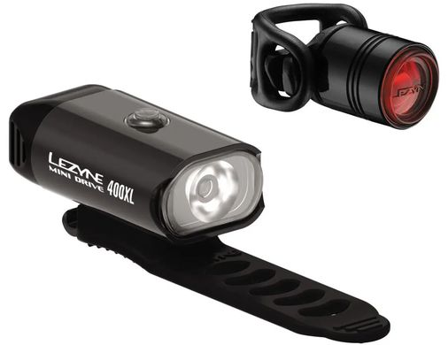 Комплект велосвітла Lezyne Mini Drive 400XL / Femto Drive Pair, Black, 400/7 lum, Y13 (4712806 002251)