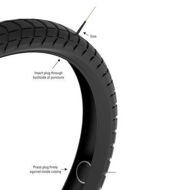 Ремкомплект для безкамерки Lezyne Tubeless Pro Plugs, Black, Y17 (4710582 547966)