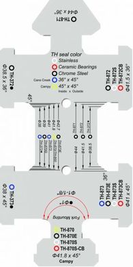 Інструмент FSA HEADTUBE GUIDE, шаблон для підбору рульової колонки 1" і 1-1/8" (160-9000)