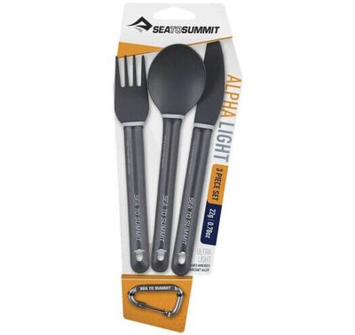 Набір столових приборів Alpha Light Cutlery Set Grey від Sea to Summit (STS ACUTALSET3)