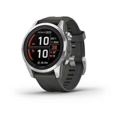 Смарт-годинник Garmin Fenix 7S Pro Solar, Silver/Graphite (753759317591)