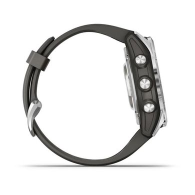 Смарт-годинник Garmin Fenix 7S Pro Solar, Silver/Graphite (753759317591)