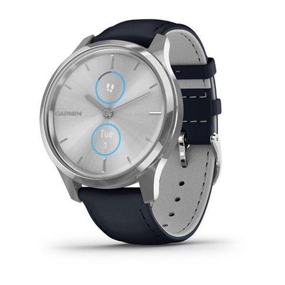 Смарт-часы Garmin Vivomove Luxe, Silver/Blue (753759234584)