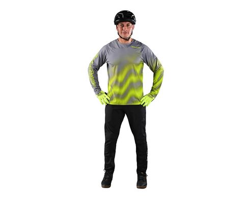 Велоджерсі TLD SKYLINE LS CHILL JERSEY WAVES LT Grey, L (353607004)