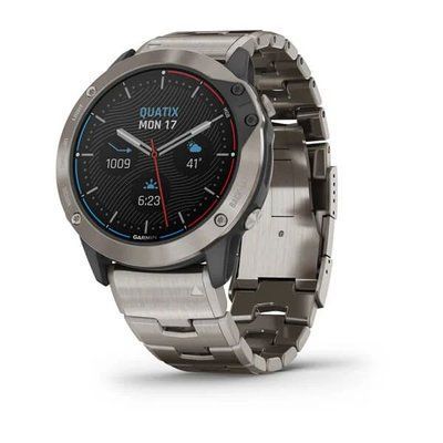 Смарт-годинник Garmin Quatix 6 Solar, Titanium Gray/Titanium (753759254056)