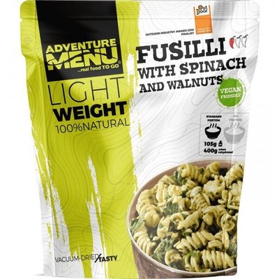 Макароны со шпинатом и волоскими орехами Adventure Menu Fusilli with spinach and walnuts 158 г (AM 308)