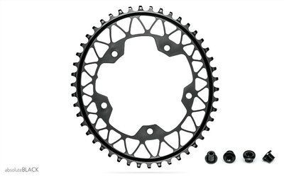 Зірка шатунів absoluteBLACK для Gravel 1X OVAL 48T 110/5+ болти, сіра (GROV48 /110/5GR)