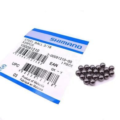 Кульки передньої втулки Shimano 3/16, 20 шт (GNT-SHI-Y00091210)