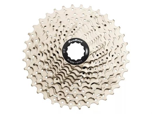 Касета Sun Race MS1 MTB 10-k 11-36T, сталевий павук, Metallic Silver (CAS-01-18)