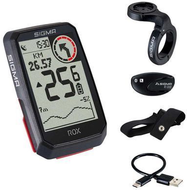 Велокомп'ютер Sigma Rox 4.0 Black HR Set (SGM SD01062)