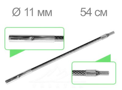 Секція дуги для палатки кінцева під люверс фіберглас d11 mm (1 конектор, 54 см)