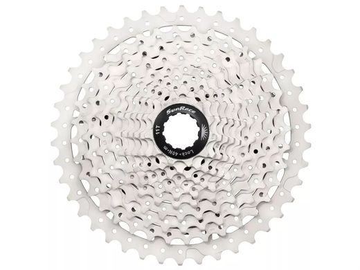 Касета Sun Race MS3 MTB 10-k 11-42T, алюмінієвий павук, Metallic Silver (CAS-58-74)