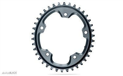 Зірка шатунів absoluteBLACK для CX 1X OVAL 38T 110/5 + болти, сіра (COV38/110/5GR)