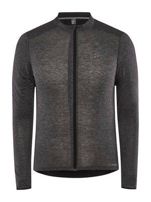 Велокофта чоловіча Craft Core Bike Essence Wool LS Jersey M, Black Melange, L (CRFT 1913651-999200-6)