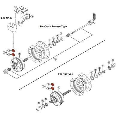 Конектор динамо-втулки Shimano HB-NX30 (GNT-SHI-DIN-CON)