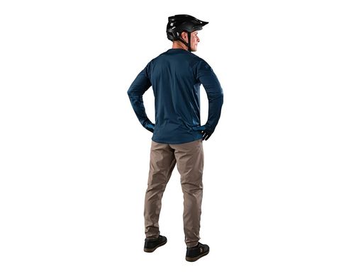 Велоджерсі TLD SKYLINE LS CHILL JERSEY WAVES Dark Slate Blue, M (353607013)