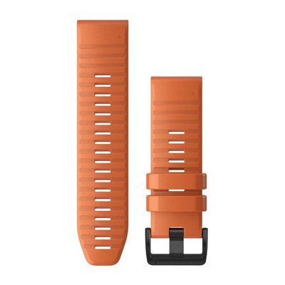 Ремешок Garmin Fenix 6X QuickFit 26mm, Silicone Band, Ember Orange (753759233235)